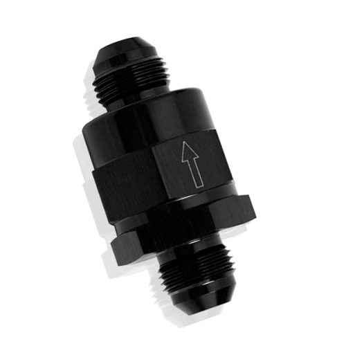 CHECK VALVE INLINE -6AN       BLACK  / ONE WAY VALVE
