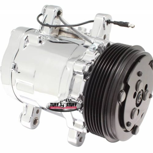 SANDEN SMALL AC COMPRESSOR 1346 RIB  PULLEY ** CHROME **