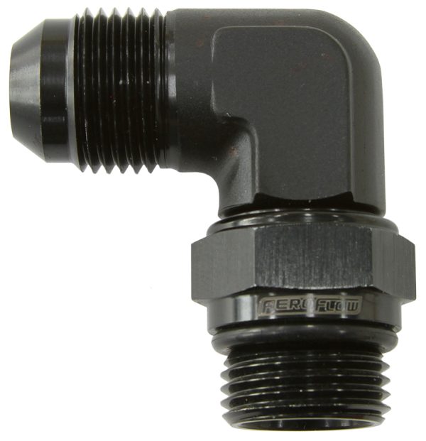 MALE -10 ORB 90 TO -8AN MALE  BLACK FULL SWIVEL
