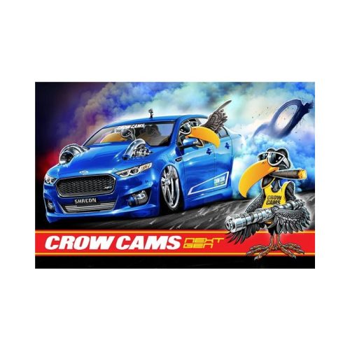 CROW FORD BURNOUT CAR BANNER