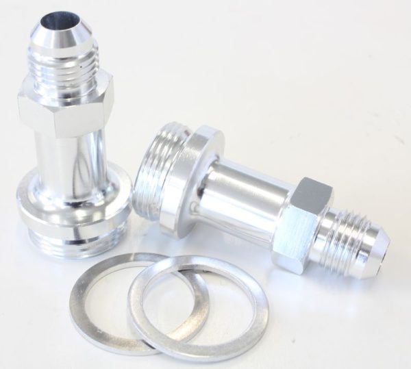 HOLLEY INLET FITTING -6AN     SILVER 7/8" X 20 TO -6AN LONG