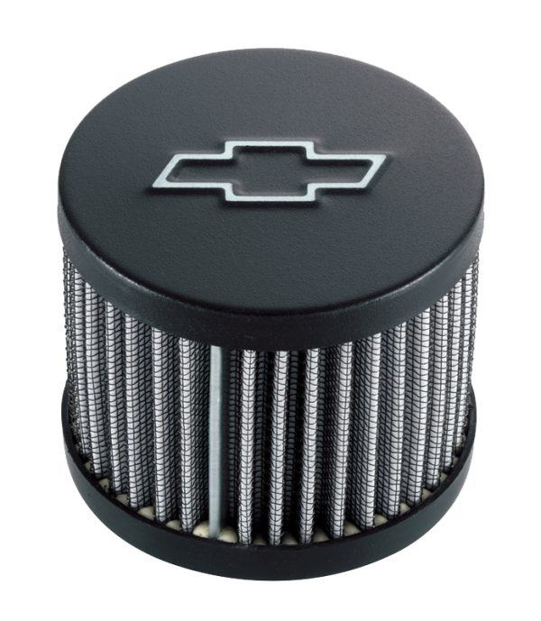 PUSH IN BREATHER FILTER, BLACKNO SHIELD, BOWTIE, 3" DIA