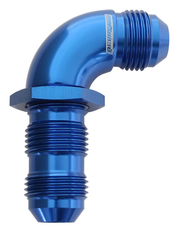 90 DEG BULKHEAD -10AN FUL FLOWBLUE NO RESTRICTION NUT SEPER