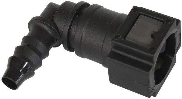 PUSH ON 5/16" EFI FITTING TO  5/16" / 7.94MM BARB 90 DEGREE