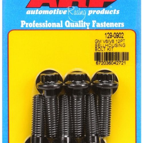 SB BB CHEV BELLHOUSING> BLOCK BLK 12PT BOLTS 3/8-16 x 1.375