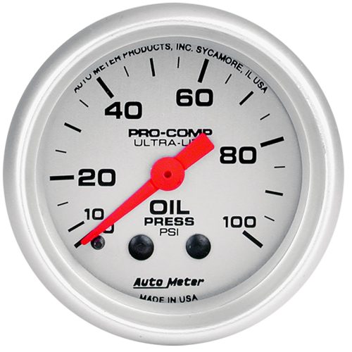 ULTRA-LITE 2-1/16″ OIL PRESS  0-100PSI, MECHANICAL, 10FT