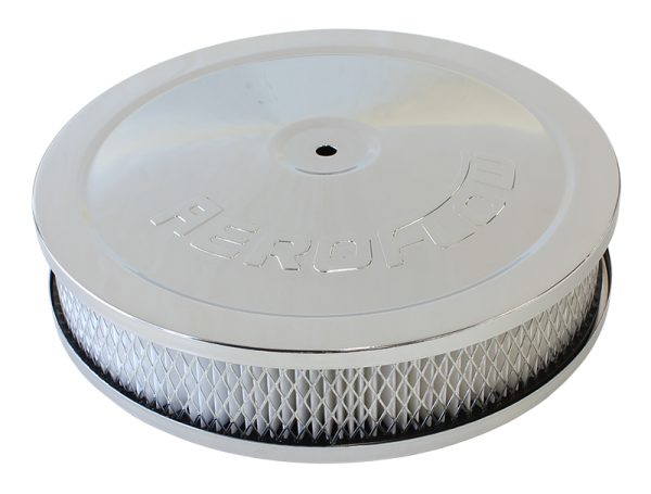 9" X 2"  AIR CLEANER  ASSEMBLY5-1/8" NECK, CHROME, PAPER