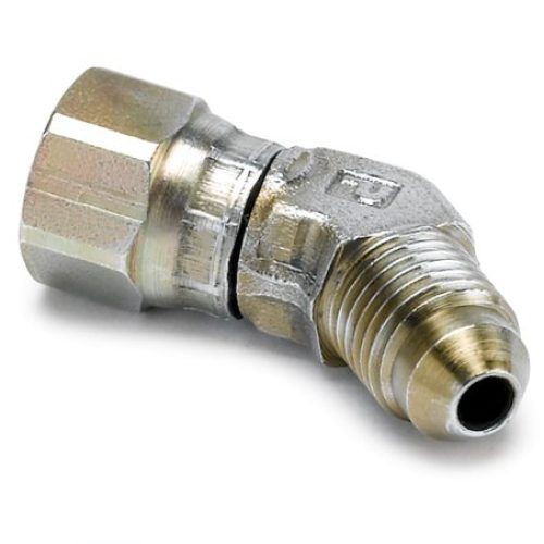ELBOW, SWIVEL NUT 45` -4AN    FOR NEW -4 BRAKE & N2O GAUGES