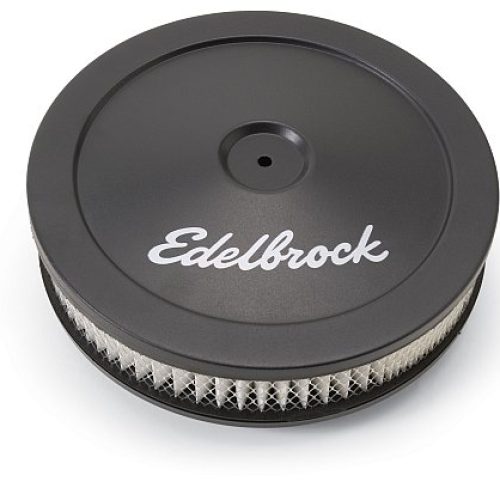 10 X 2″ 5-1/8 NECK 3.5″ TALL  AIR CLEANER WITH LOGO BLACK