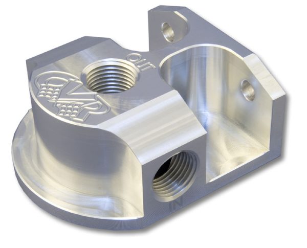 CVR BILLET OIL FILTER MOUNT   FIRE WALL MOUNT 1/2" NPT CHEV
