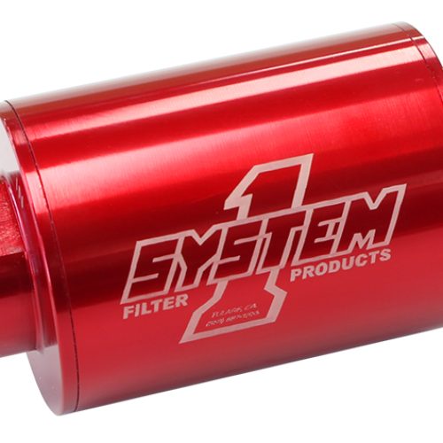 SHORT INLINE BILLET FUEL FILTR-6AN ENDS 4″LONG, 2″D, 35 MIC
