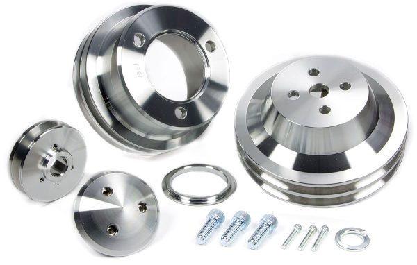 MARCH V-BELT PULLEY SET DOUBLEFORD 289-351W 1965-69  3-BOLT
