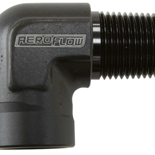 90 Deg Female – Male Elbow 1/4 NPT Black