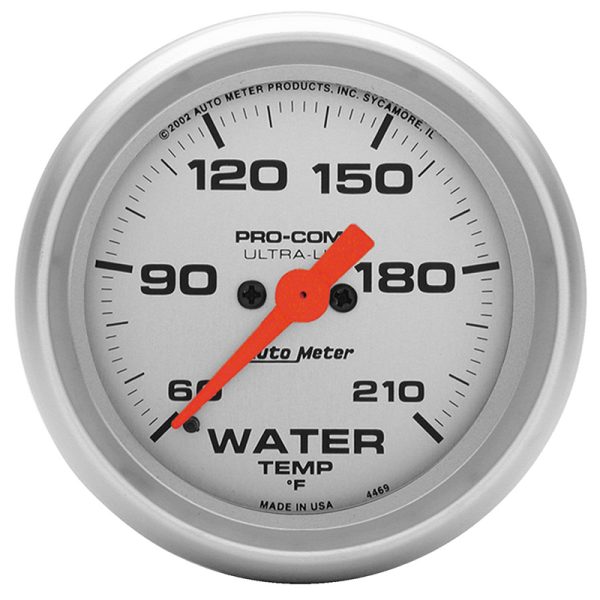 ULTRA-LITE 2-1/16" WATER TEMP 60-210°F, FULL SWEEP ELECT