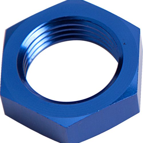 BULKHEAD NUT -16AN            BLUE SINGLE NUT