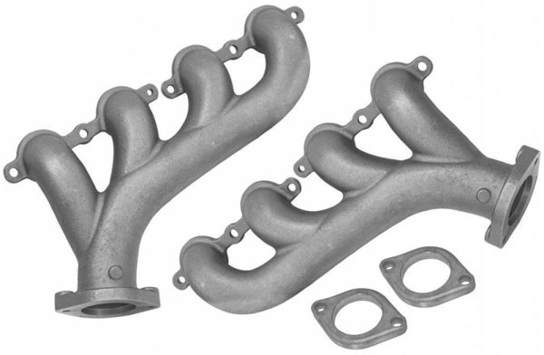 LS SWAP RAW CAST IRON EXHAUST MANIFOLDS, 2.5" OUTLET