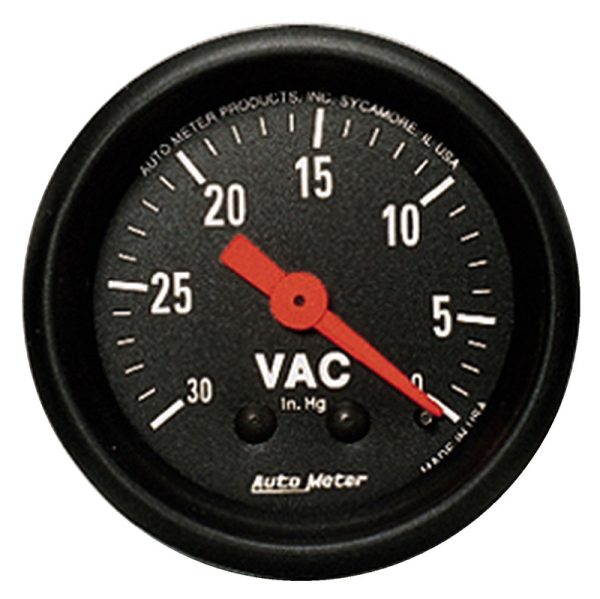Z-SERIES 2-1/16" VACUUM GAUGE 0-30IN/HG, MECHANICAL, 10FT