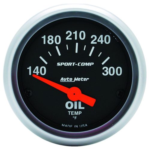 SPORT-COMP 2-1/16″ OIL TEMP   140-300°F, SHORT SWEEP ELECT.