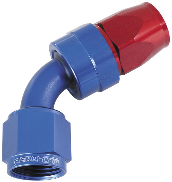 ALLOY 60 DEG HOSE END -3AN    BLUE SWIVEL NUT SUIT TEFLON