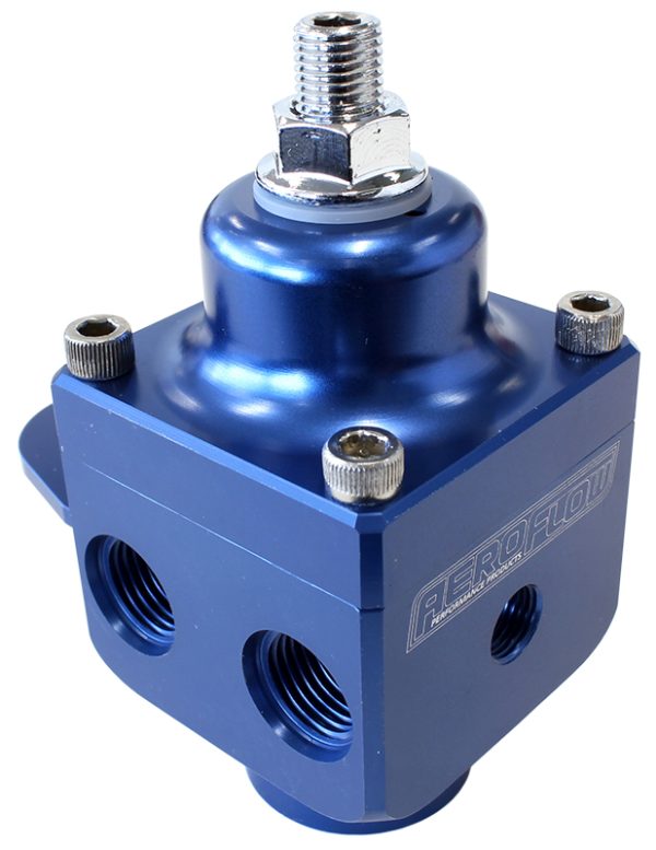 4 PORT FUEL PRESSURE REGULATORBLUE CARB 1600+ HP 4-12PSI