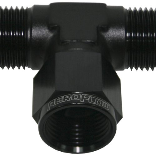AN TEE -10AN FEMALE NUT       BLACK SWIVEL NUT ON SIDE