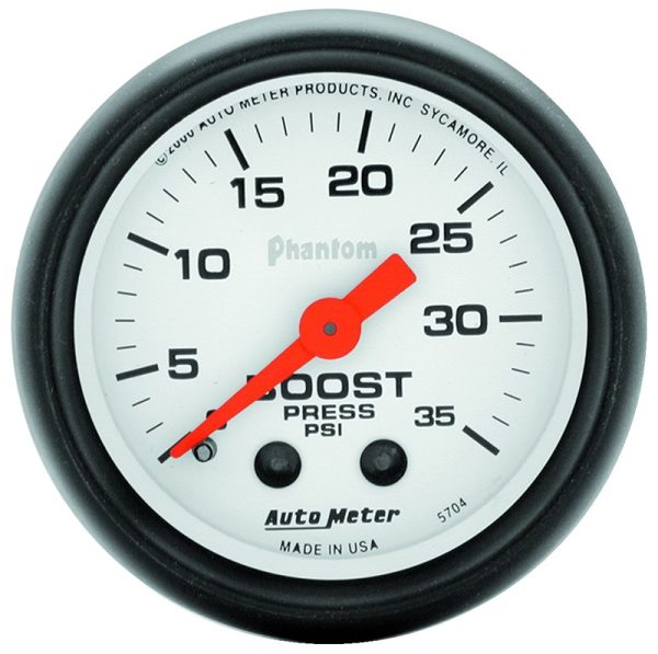 PHANTOM 2-1/16" BOOST GAUGE   0-35PSI, MECHANICAL, 10FT