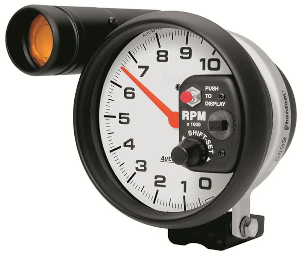 PHANTOM 5" TACH 10,000 RPM    PEDESAL MOUNT WITH SHIFT LIGHT