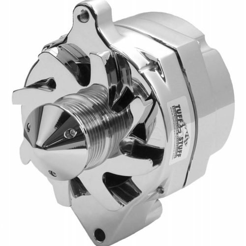 FORD 1-WIRE 100AMP ALTERNATOR CHROME, 6-RIB, SMALL CASE