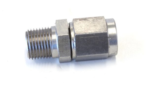 1/8" NPT TO -3AN FEMALE NUT   STAINLESS STRAIGHT SWIVEL NUT
