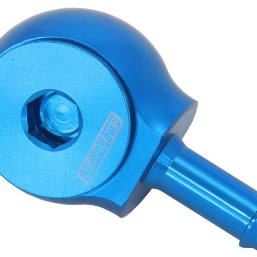 SLIMLINE -8ORB TO 3/8″ BARB   90 DEG TIGHT RADIUS BLUE