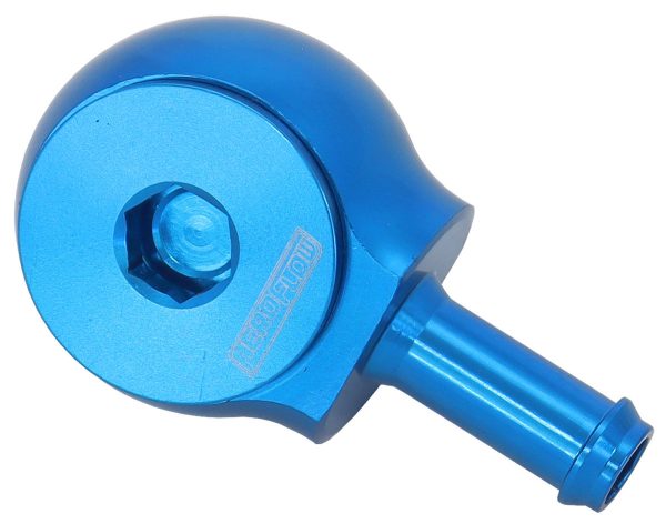 SLIMLINE -8ORB TO 3/8" BARB   90 DEG TIGHT RADIUS BLUE