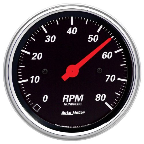 DESIGNER BLACK IN-DASH TACHO  3-3/8″, 0-8000RPM