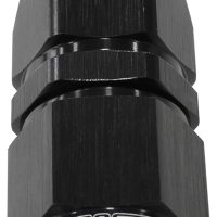 ALLOY STRAIGHT HOSE END -3AN  BLACK SWIVEL NUT SUIT TEFLON