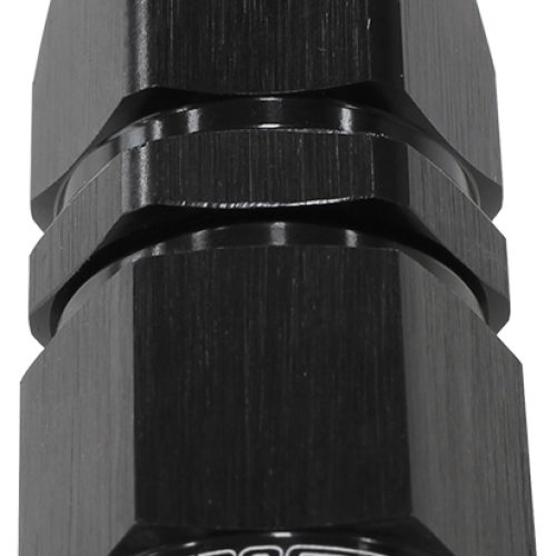 ALLOY STRAIGHT HOSE END -3AN  BLACK SWIVEL NUT SUIT TEFLON