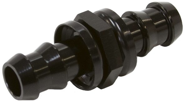 -8 to -10 PUSHLOCK BARB JOINERBLACK 1/2" to 5/8" MALE toMALE