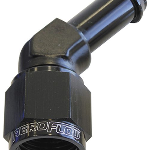 FEMALE -6AN 45DEG TO 3/8″ BARBBLACK SWIVEL NUT