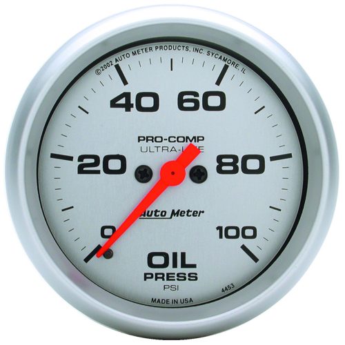 ULTRA-LITE 2-5/8″ OIL PRESS   0-100PSI, FULL SWEEP ELECT