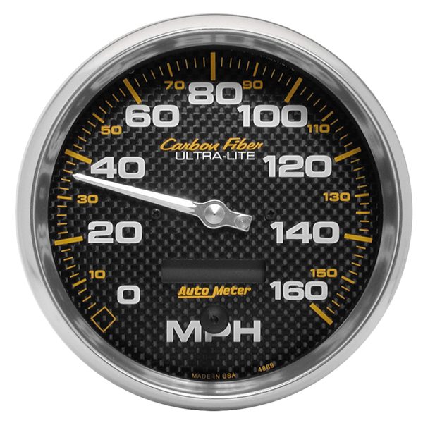 CARBON FIBER 5" SPEEDO 160MPH IN DASH ELECTRONIC