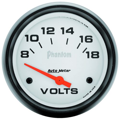 PHANTOM 2-5/8″ VOLTMETER      0-18 VOLTS, SHORT SWEEP ELECT.