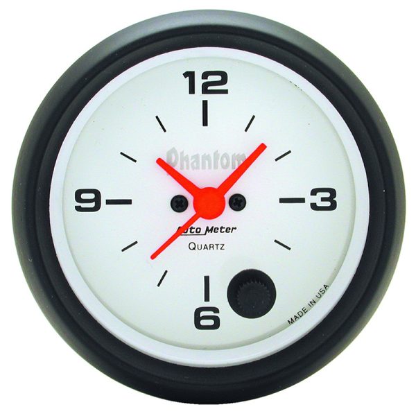 PHANTOM 2-5/8" ANALOGUE CLOCK QUARTZ WITH SECOND HAND