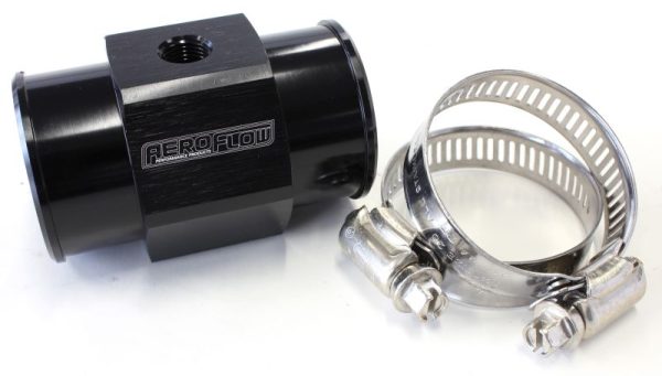 1-1/2" 38mm WATER TEMP HOSE   ADAPTER w/ 1/8" NPT GAUGE PORT