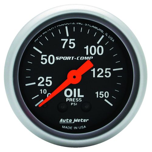 SPORT-COMP 2-1/16″ OIL PRESS. 0-150 PSI, MECHANICAL