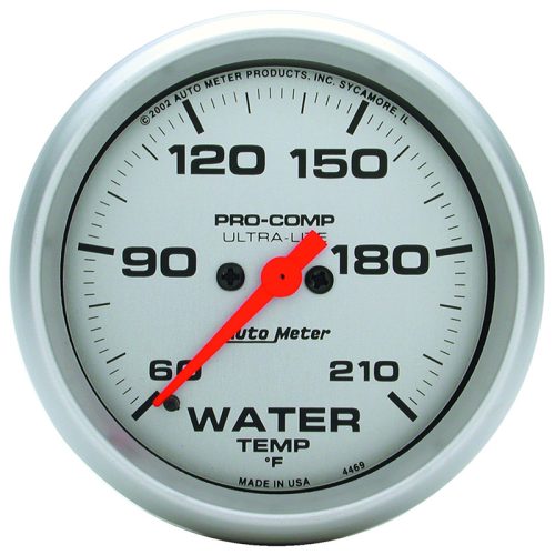 ULTRA-LITE 2-5/8″ WATER TEMP  60-210°F, FULL SWEEP ELECTRIC