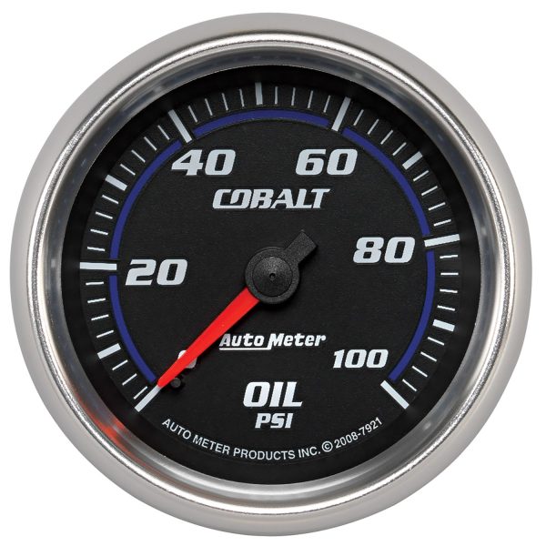 COBALT 2-5/8" OIL PRESSURE    0-100PSI, MECHANICAL, 10FT