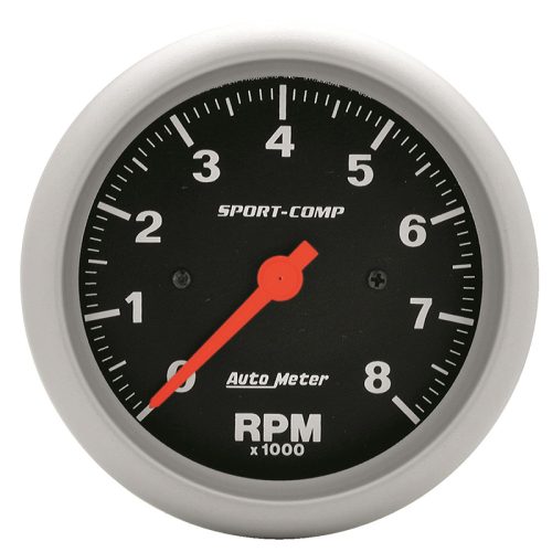 SPORT-COMP 3-3/8″ TACH 8000RPMIN DASH
