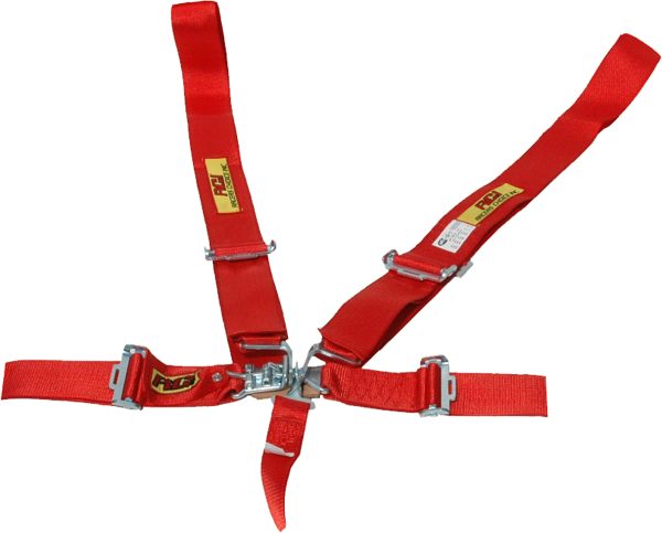 RCI HARNESS 3 COMPLETE SET    5 POINT, LATCH, RED PULL DOWN