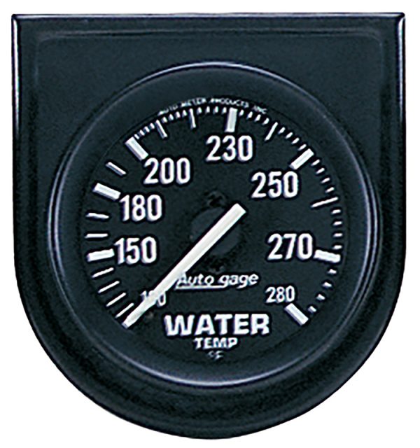 2 WATER TEMP, 100-280`F IN ST 2-1/16IN BLACK PANEL,280F