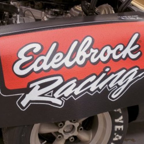 EDELBROCK RACING LOGO FENDER  COVER