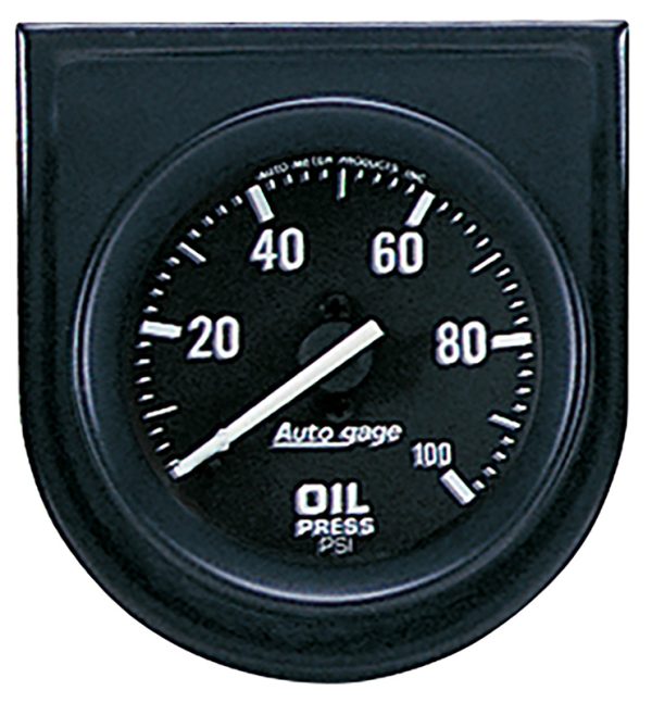 2 OIL PRESS, 0-100 PSI, IN ST IN BLACK PANEL, 100PSI