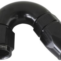150 DEG -8AN FULL FLOW TEFLON HOSE END BLACK 1 PIECE FULLFLO